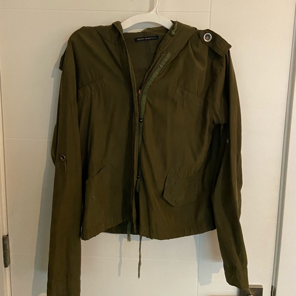 Brandy Melville Green Army Jacket Gem